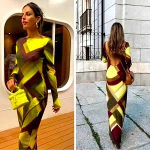 Zara print tulle dress